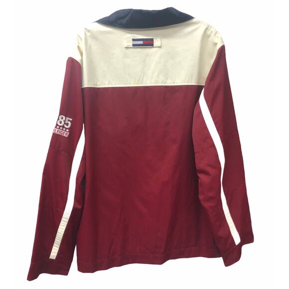 Tommy Hilfiger Full Zip Jacket Red White Blue TH85 Mens Med Sailing Colorblock - Picture 3 of 12